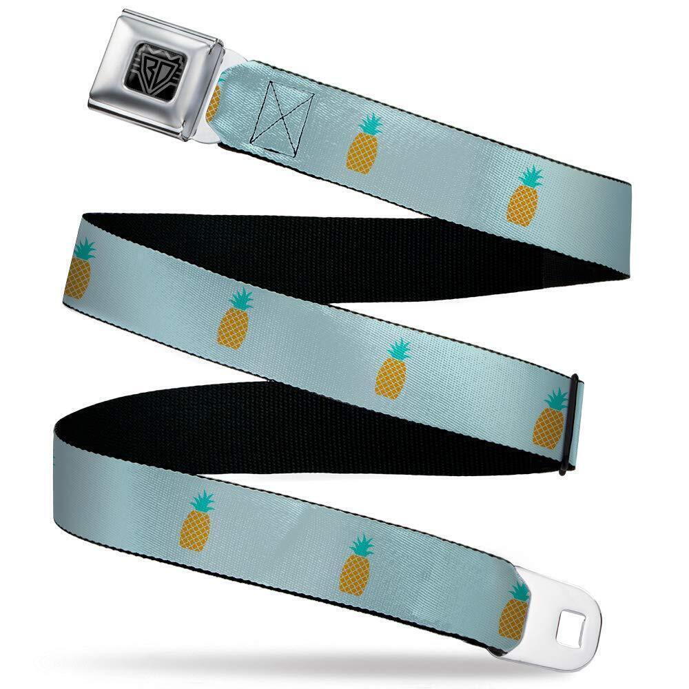 7671 Seatbelt Belt Pineapples Kids, Repeat Aqua Blue, 1.0" Wide-20-36